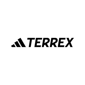 Logo von Terrex, bestehend aus dem Schriftzug und einem grafischen Symbol.