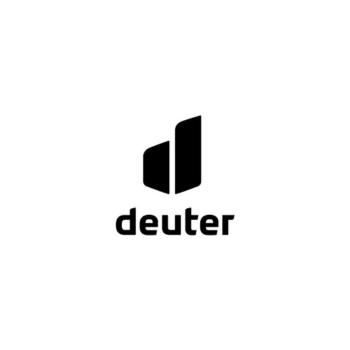 Schwarzes Logo mit stilisiertem „D“ und dem Schriftzug „deuter“ darunter.