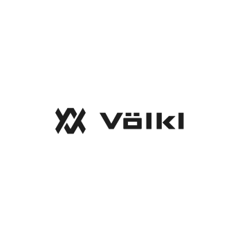 Logo von Völkl mit stilisierten Buchstaben in Schwarz.
